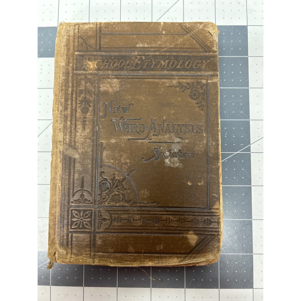 Vintage Swinton New Word-Analysis Book Antique Brown Etymology School Textbook